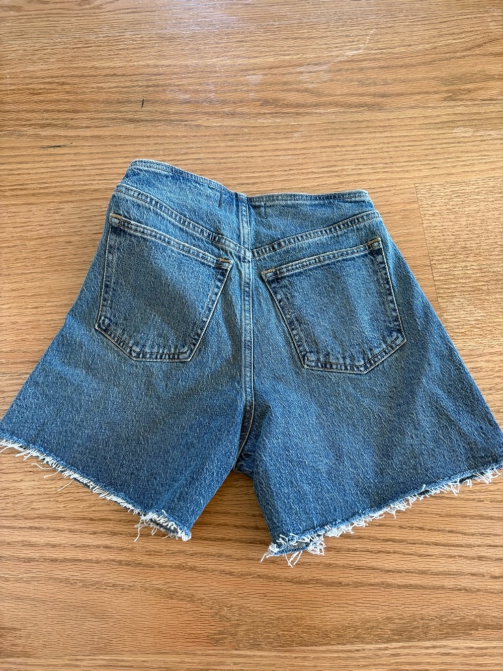 Abercrombie & Fitch Lace-Up Denim Shorts — Blue - Picture 3 of 4